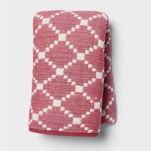 Body Pillow Cover Reversible Matelasse Red Lattice - Threshold